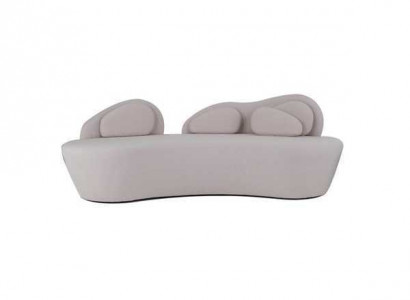 White 3-seater sofa cushions 3-seater living room couch luxury textile sofa